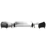 Opula 3-Piece Leather Sofa Set with Solid Wood Frame and Stainless Steel Legs - Elax Furniture