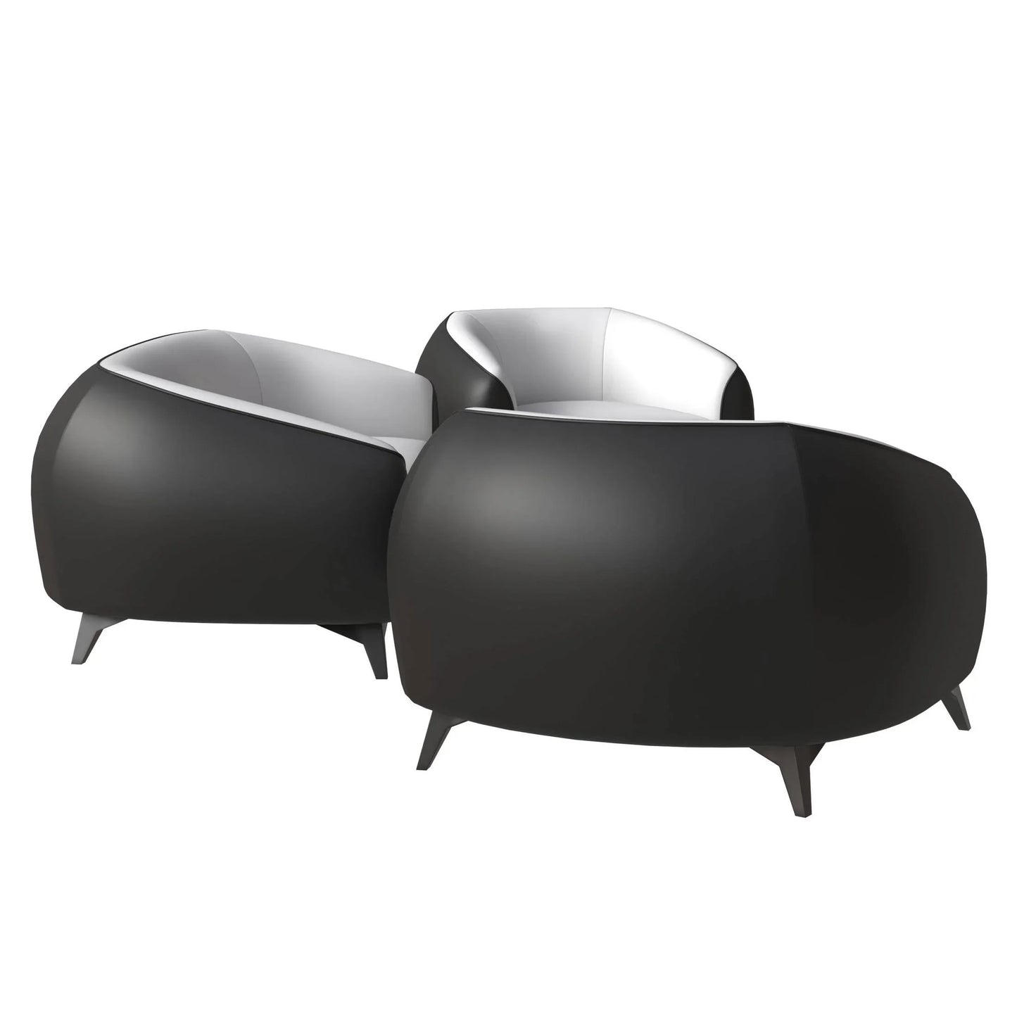 Opula 3-Piece Leather Sofa Set with Solid Wood Frame and Stainless Steel Legs - Elax Furniture