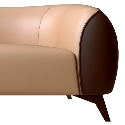 Opula 3-Piece Leather Sofa Set with Solid Wood Frame and Stainless Steel Legs - Elax Furniture