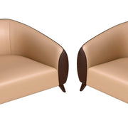 Opula 3-Piece Leather Sofa Set with Solid Wood Frame and Stainless Steel Legs - Elax Furniture