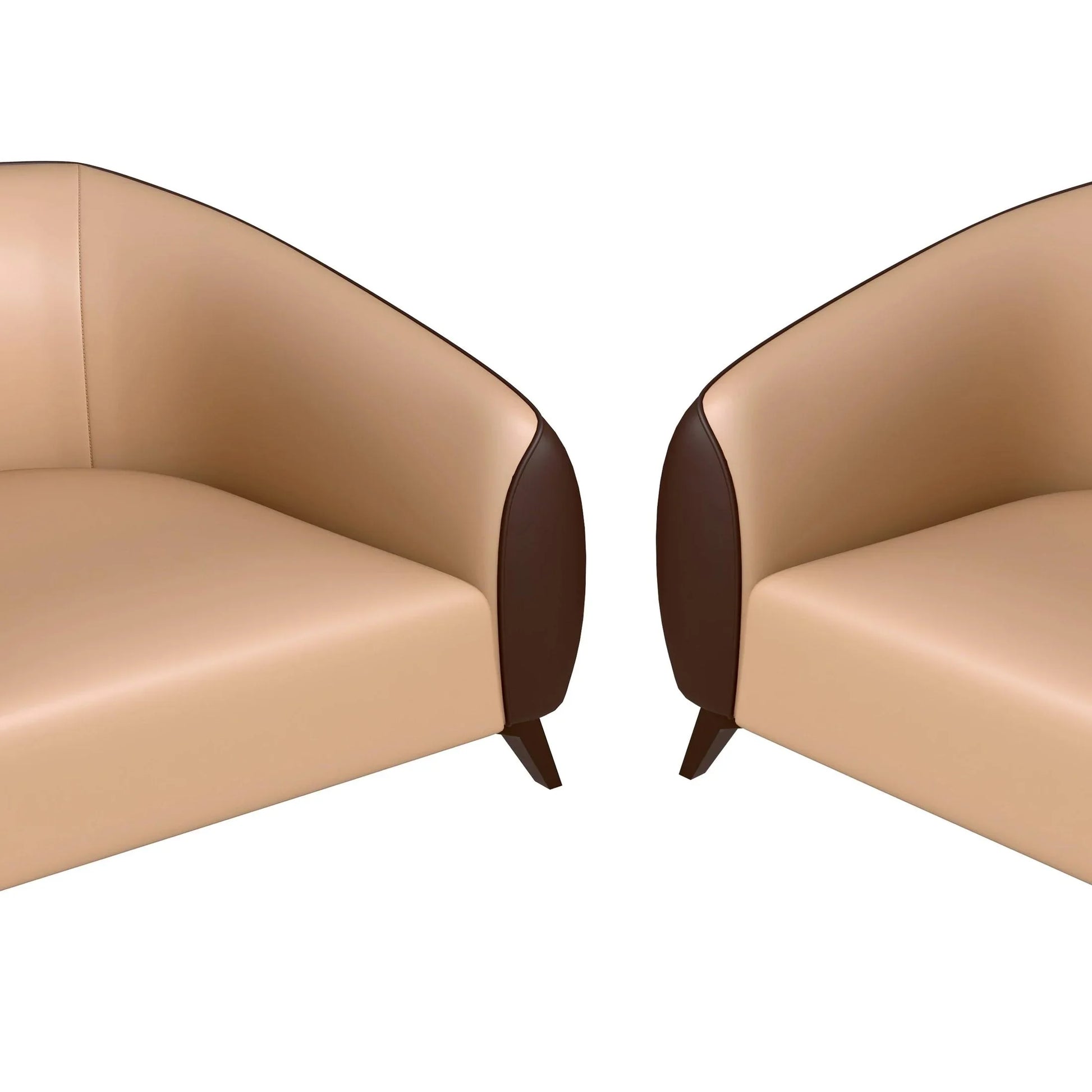 Opula 3-Piece Leather Sofa Set with Solid Wood Frame and Stainless Steel Legs - Elax Furniture