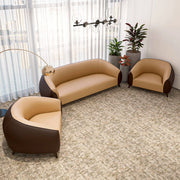 Opula 3-Piece Leather Sofa Set with Solid Wood Frame and Stainless Steel Legs - Elax Furniture