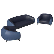 Opula 3-Piece Leather Sofa Set with Solid Wood Frame and Stainless Steel Legs - Elax Furniture