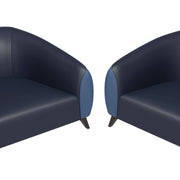 Opula 3-Piece Leather Sofa Set with Solid Wood Frame and Stainless Steel Legs - Elax Furniture