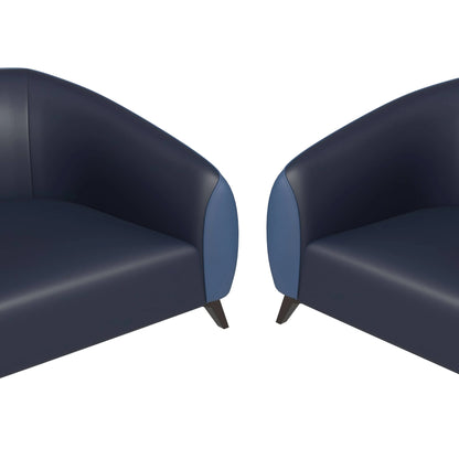 Opula 3-Piece Leather Sofa Set with Solid Wood Frame and Stainless Steel Legs - Elax Furniture