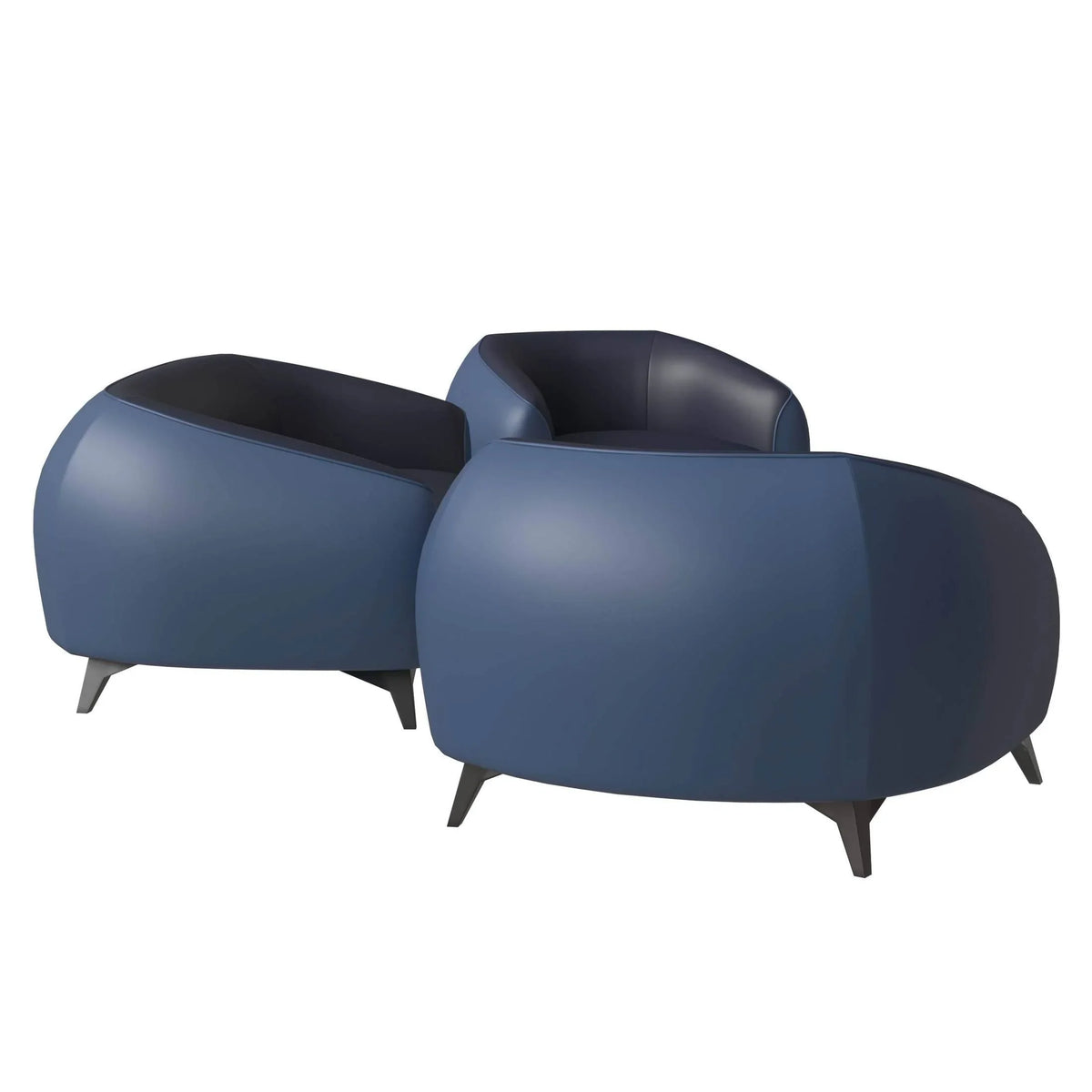 Opula 3-Piece Leather Sofa Set with Solid Wood Frame and Stainless Steel Legs - Elax Furniture