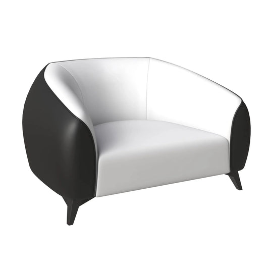 Opula Single-Seater Leather Sofa Accent Armchair with Stainless Steel Legs - Elax Furniture
