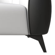 Opula Single-Seater Leather Sofa Accent Armchair with Stainless Steel Legs - Elax Furniture