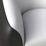 Opula Single-Seater Leather Sofa Accent Armchair with Stainless Steel Legs - Elax Furniture