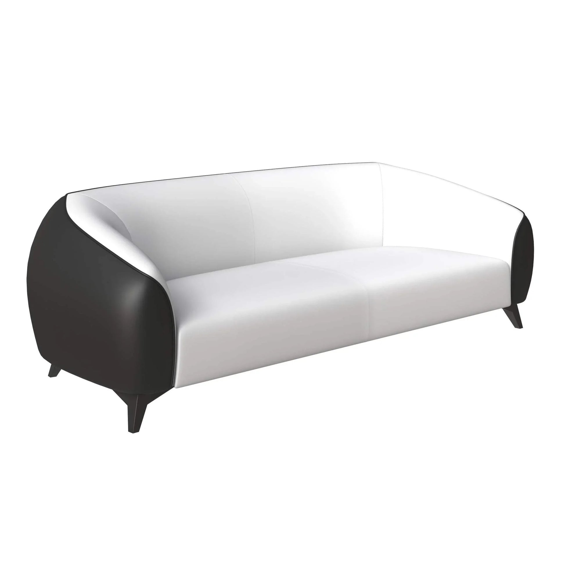 Opula 3-Seater Leather Sofa with Stainless Steel Legs - Elax Furniture