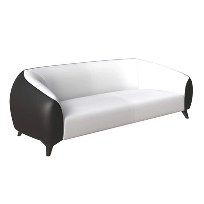 Opula 3-Seater Leather Sofa with Stainless Steel Legs - Elax Furniture