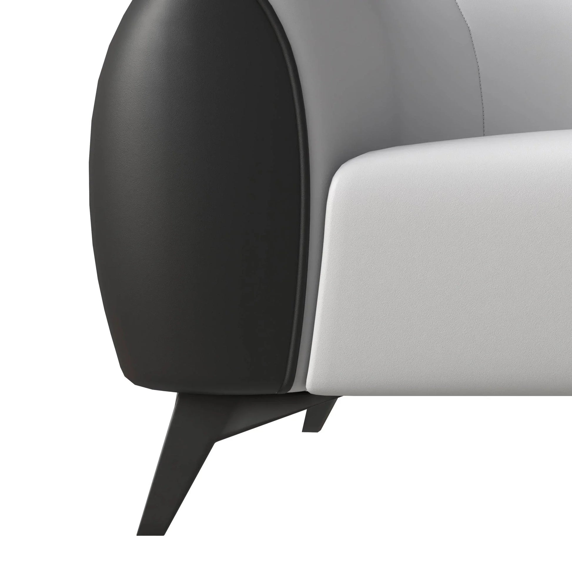 Opula 3-Seater Leather Sofa with Stainless Steel Legs - Elax Furniture