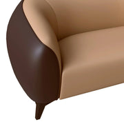 Opula 3-Seater Leather Sofa with Stainless Steel Legs - Elax Furniture