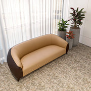 Opula 3-Seater Leather Sofa with Stainless Steel Legs - Elax Furniture