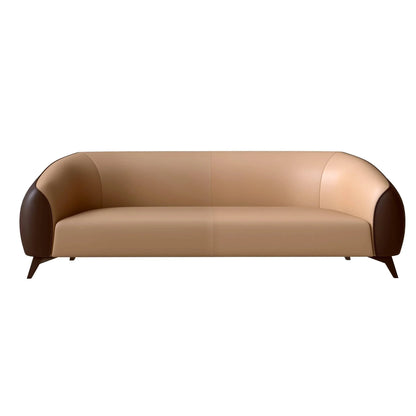 Opula 3-Seater Leather Sofa with Stainless Steel Legs - Elax Furniture
