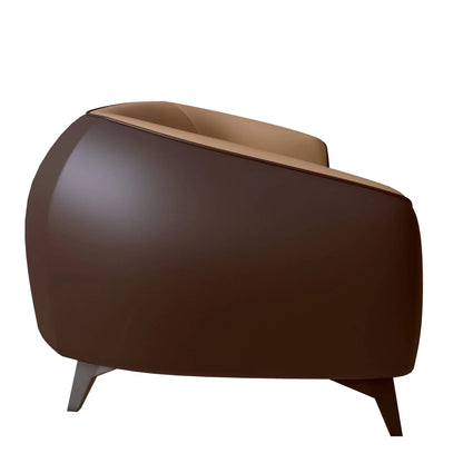 Opula 3-Seater Leather Sofa with Stainless Steel Legs - Elax Furniture