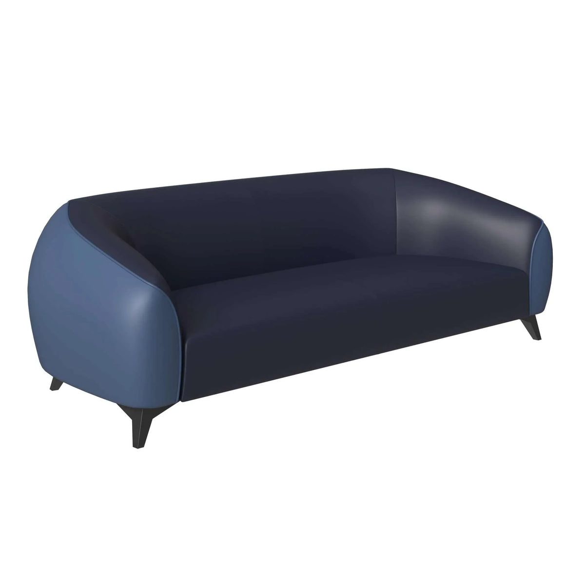 Opula 3-Seater Leather Sofa with Stainless Steel Legs - Elax Furniture