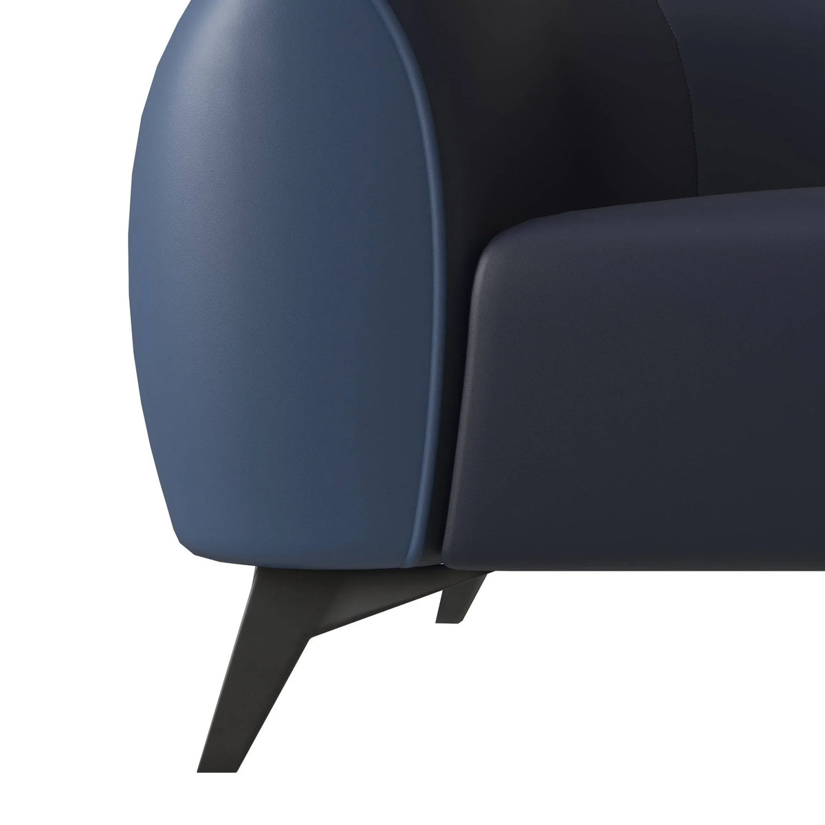 Opula 3-Seater Leather Sofa with Stainless Steel Legs - Elax Furniture