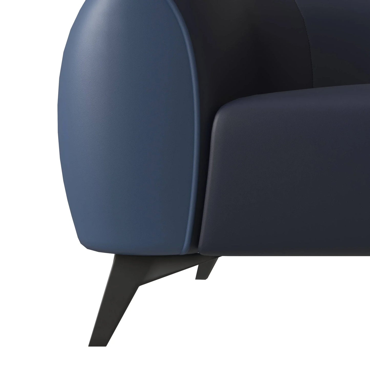 Opula 3-Seater Leather Sofa with Stainless Steel Legs - Elax Furniture