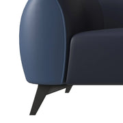 Opula 3-Seater Leather Sofa with Stainless Steel Legs - Elax Furniture