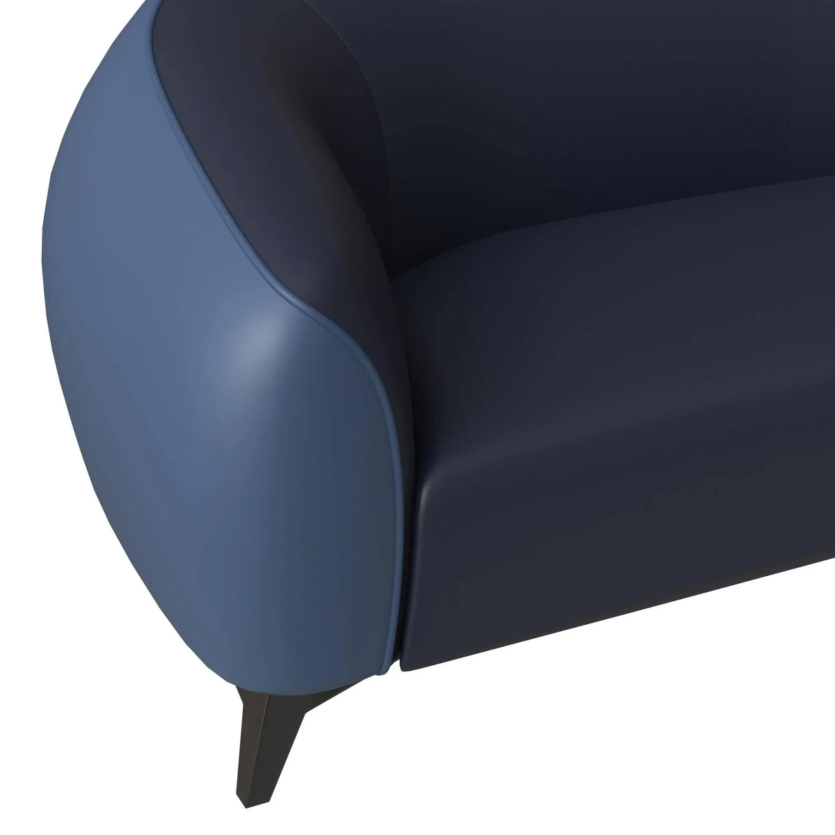 Opula 3-Seater Leather Sofa with Stainless Steel Legs - Elax Furniture