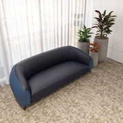 Opula 3-Seater Leather Sofa with Stainless Steel Legs - Elax Furniture