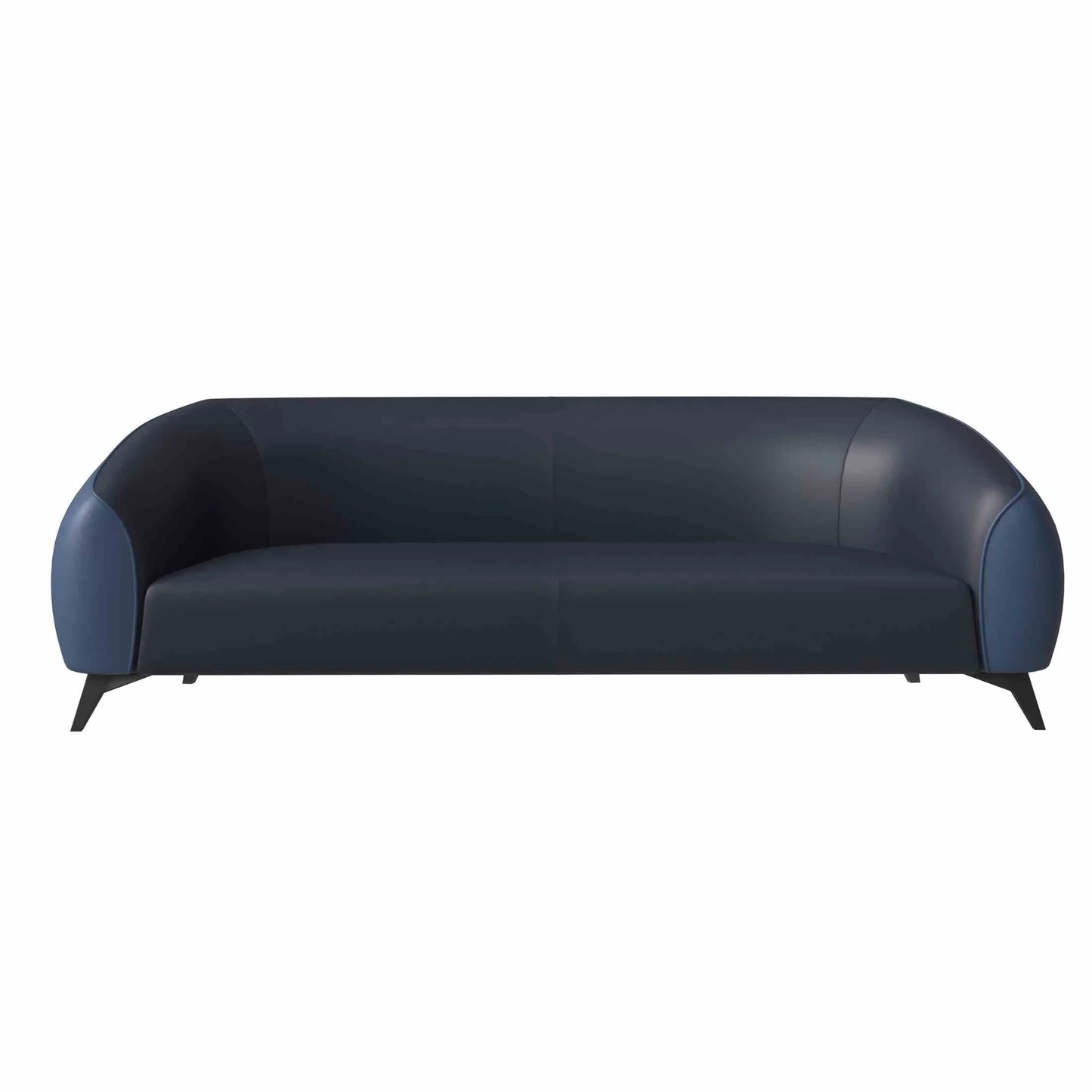 Opula 3-Seater Leather Sofa with Stainless Steel Legs - Elax Furniture
