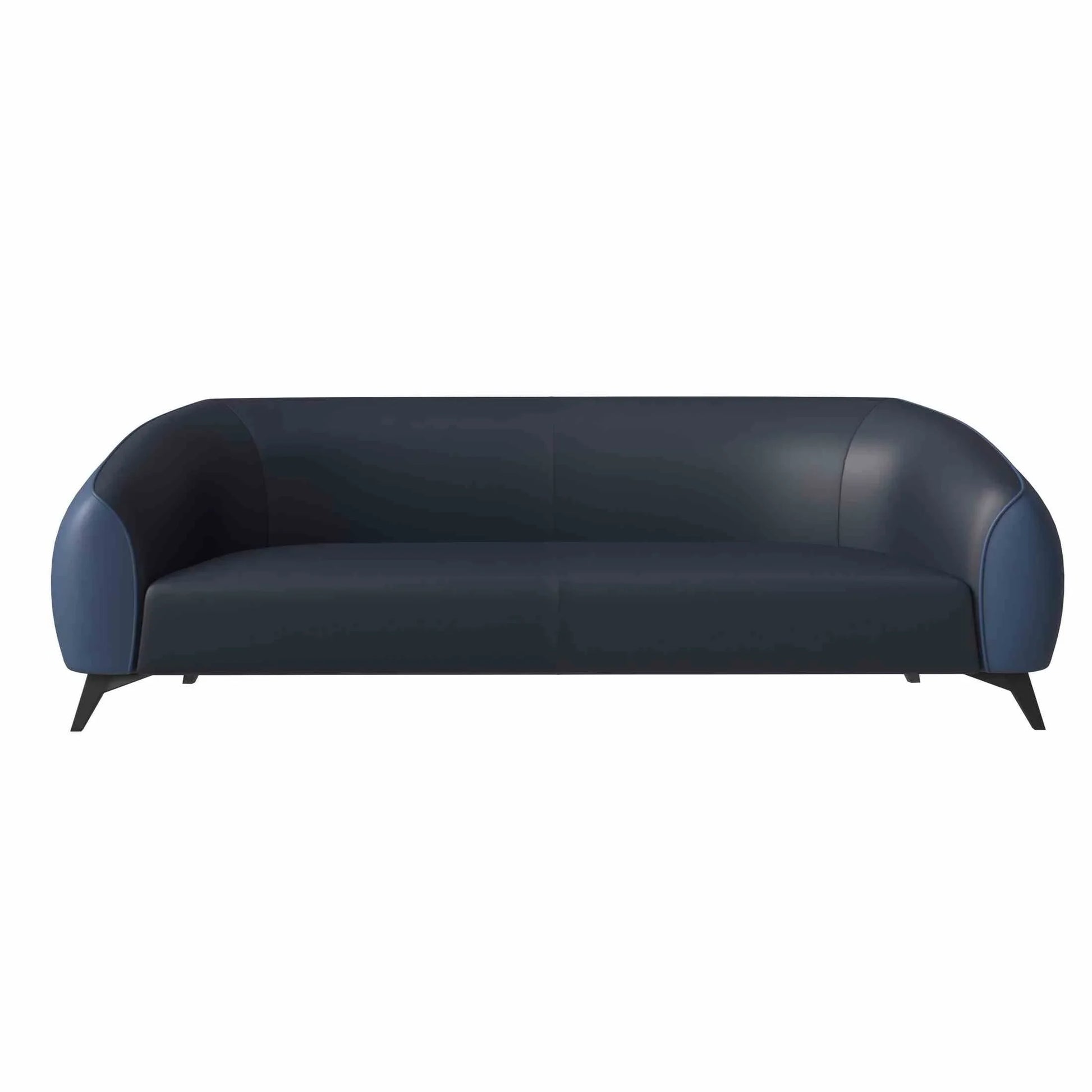 Opula 3-Seater Leather Sofa with Stainless Steel Legs - Elax Furniture
