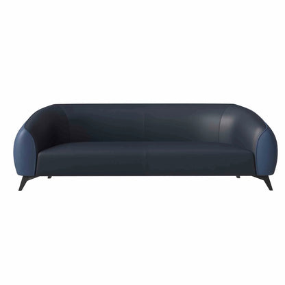 Opula 3-Seater Leather Sofa with Stainless Steel Legs - Elax Furniture