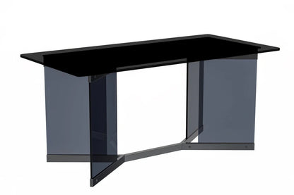 Oryn Modern Rectangular Dining Table with Glass/Sintered Stone Tabletop - Elax Furniture