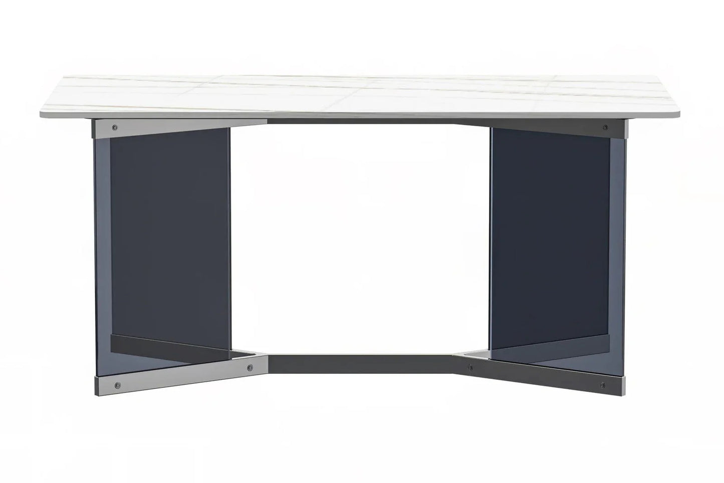 Oryn Modern Rectangular Dining Table with Glass/Sintered Stone Tabletop - Elax Furniture