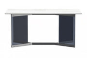 Oryn Modern Rectangular Dining Table with Glass/Sintered Stone Tabletop - Elax Furniture