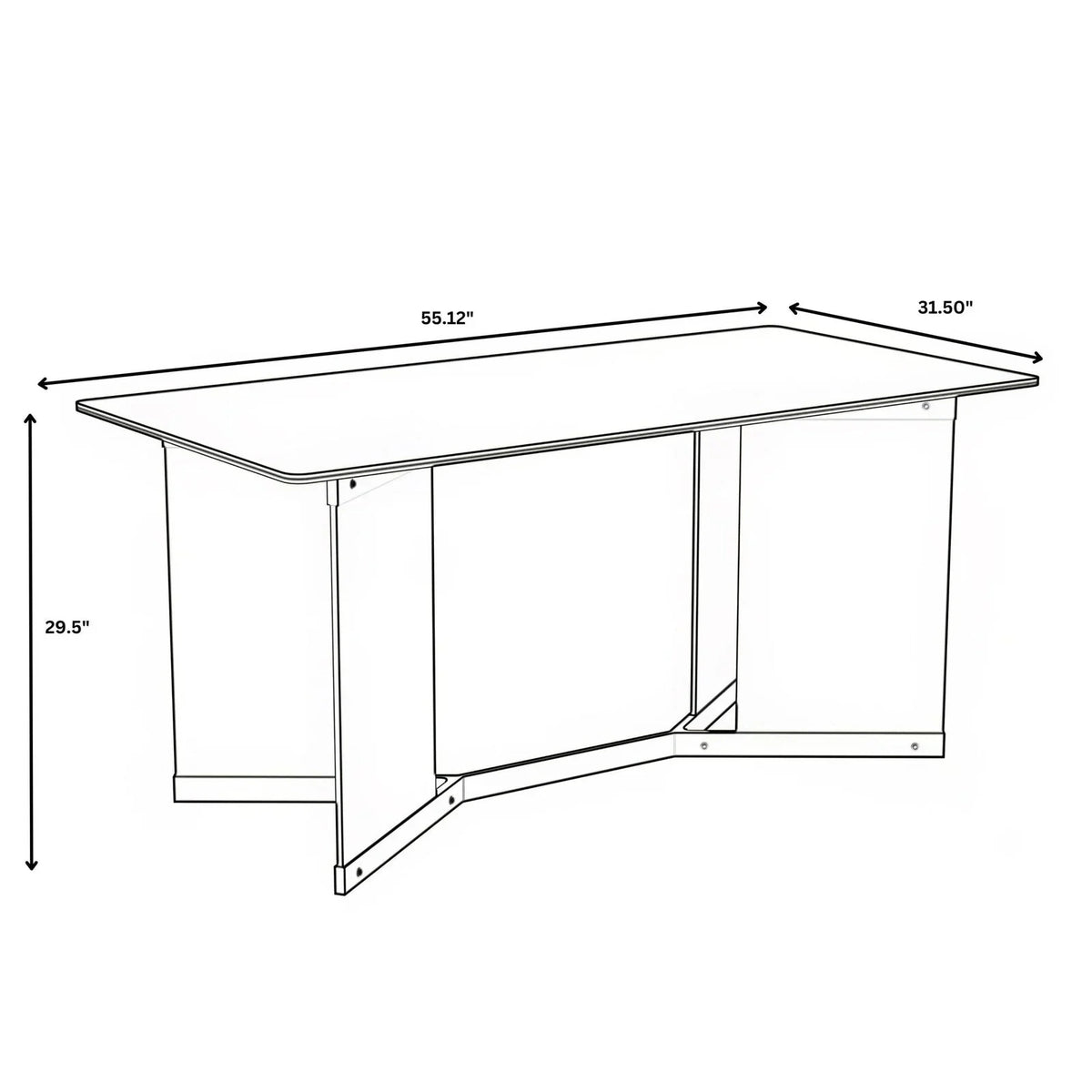 Oryn Modern Rectangular Dining Table with Glass/Sintered Stone Tabletop - Elax Furniture