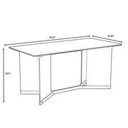 Oryn Modern Rectangular Dining Table with Glass/Sintered Stone Tabletop - Elax Furniture