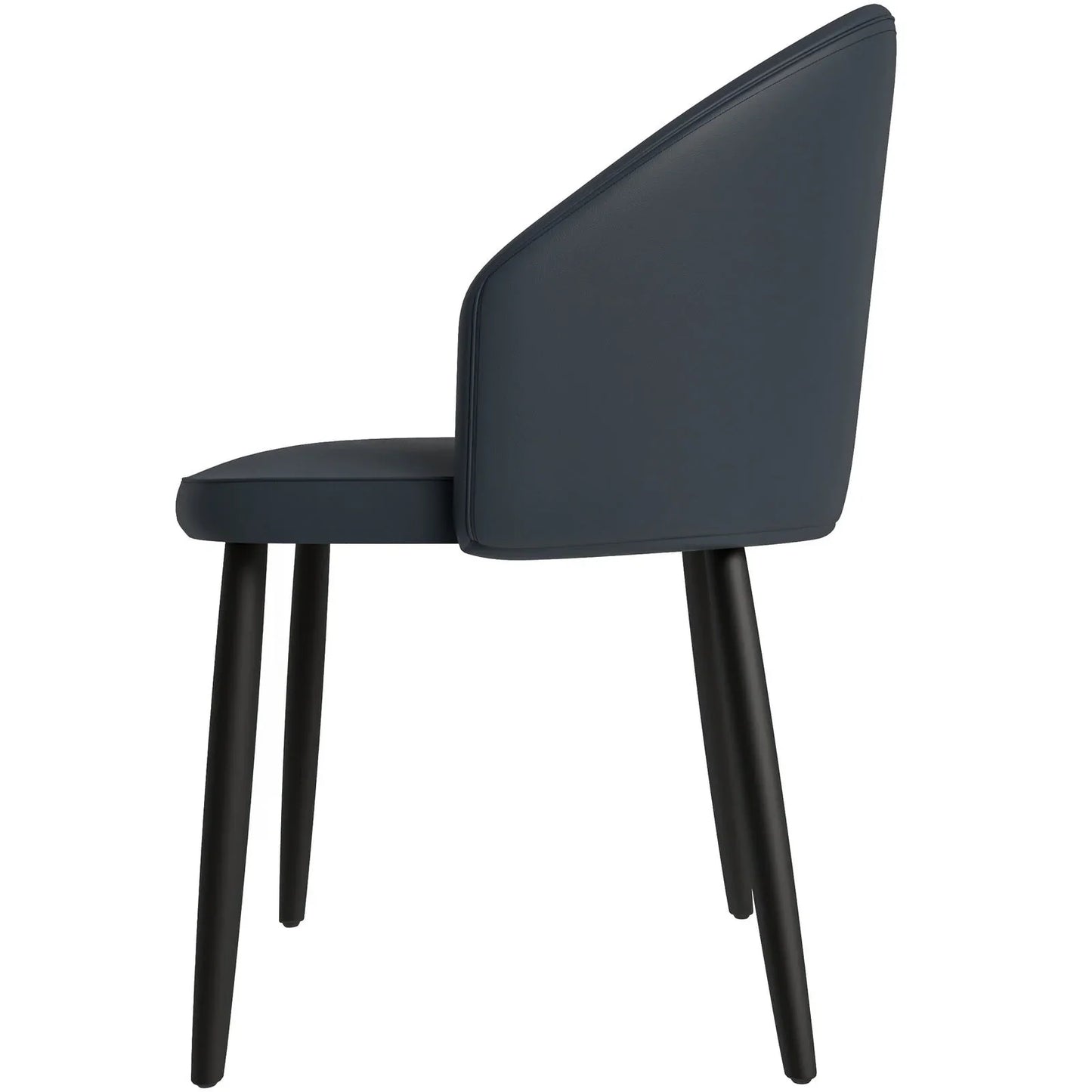 Paradiso Dining Chairs Leather Seat and Curved Back with Oak Wood Legs - Elax Furniture