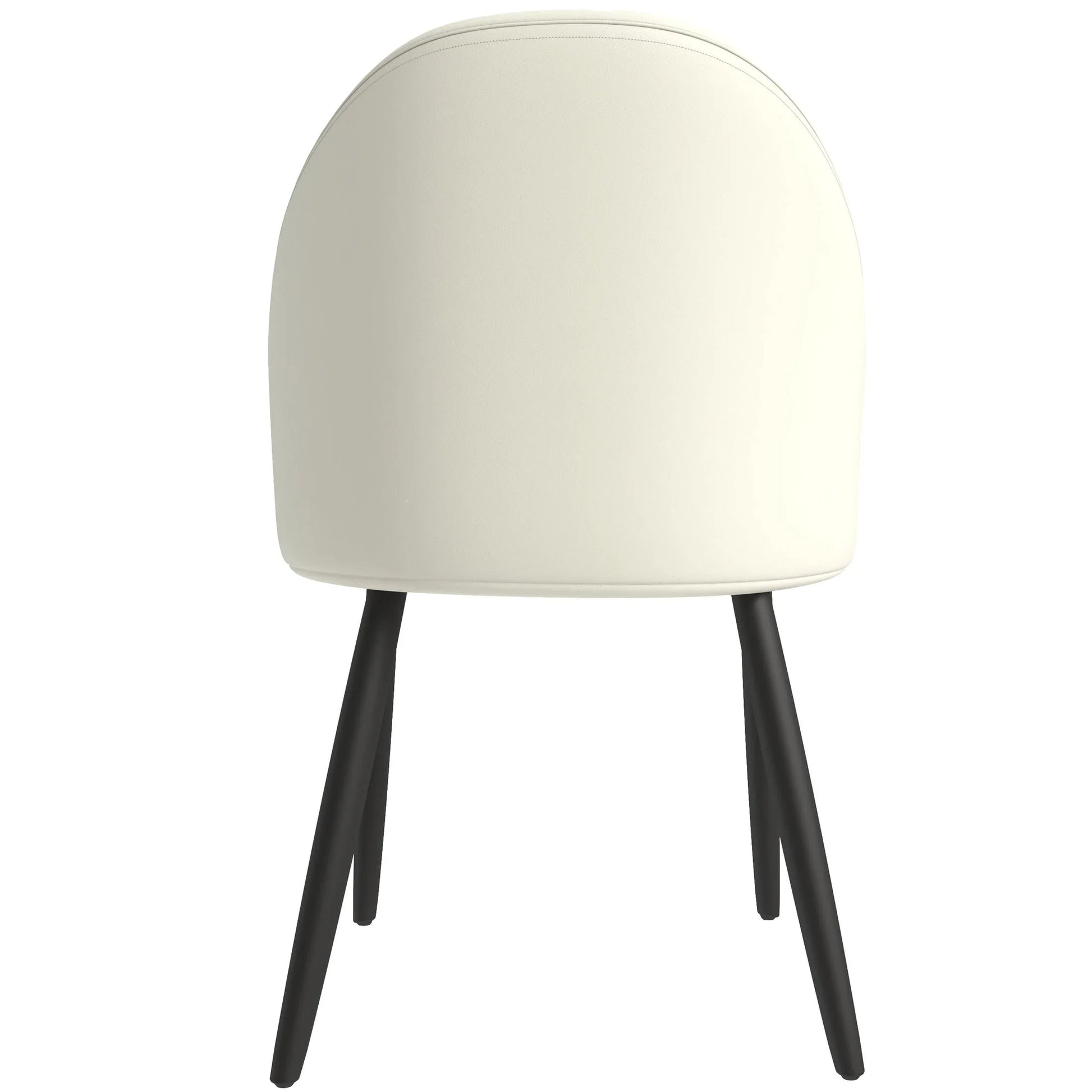 Paradiso Dining Chairs Leather Seat and Curved Back with Oak Wood Legs Set of 4 - Elax Furniture