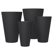 Pebble 4-Piece Modern Fiberstone and MGO Clay Tapered Round Planter Set for Indoor and Outdoor - Elax Furniture