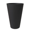 Pebble Modern Fiberstone and MGO Clay Tapered Round Planter for Indoor and Outdoor