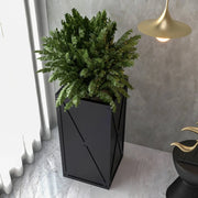 Papyrus Indoor Outdoor Fiberstone and Clay Rectangular Planter with Drainage Holes - Elax Furniture