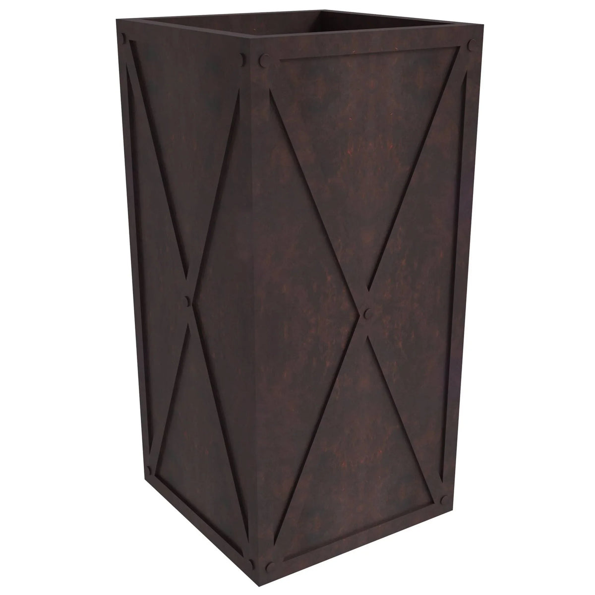Papyrus Indoor Outdoor Fiberstone and Clay Rectangular Planter with Drainage Holes - Elax Furniture