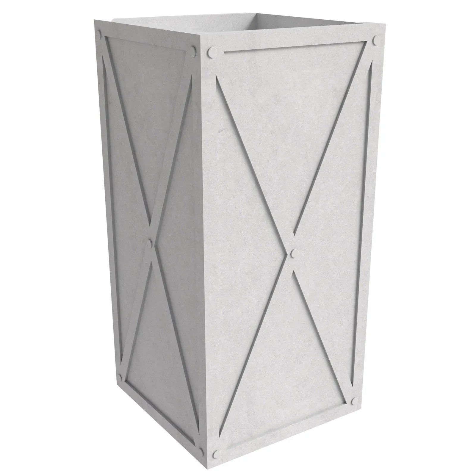 Papyrus Indoor Outdoor Fiberstone and Clay Rectangular Planter with Drainage Holes - Elax Furniture