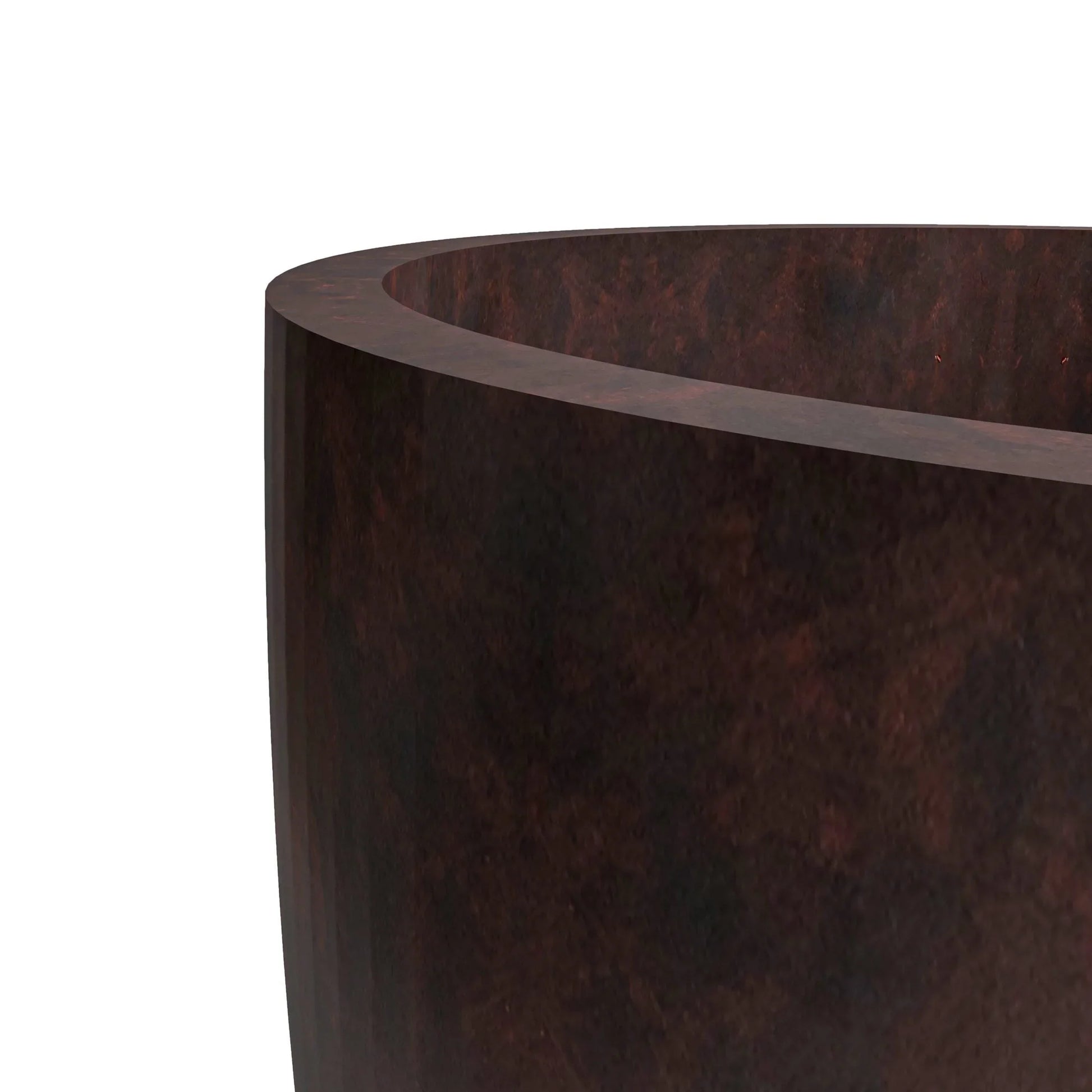 Petal Tapered Round Planter in Fiberstone and Clay for Indoor and Outdoor - Elax Furniture