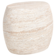 Petra End/Side Table in Fiberstone Barrel Shape Design