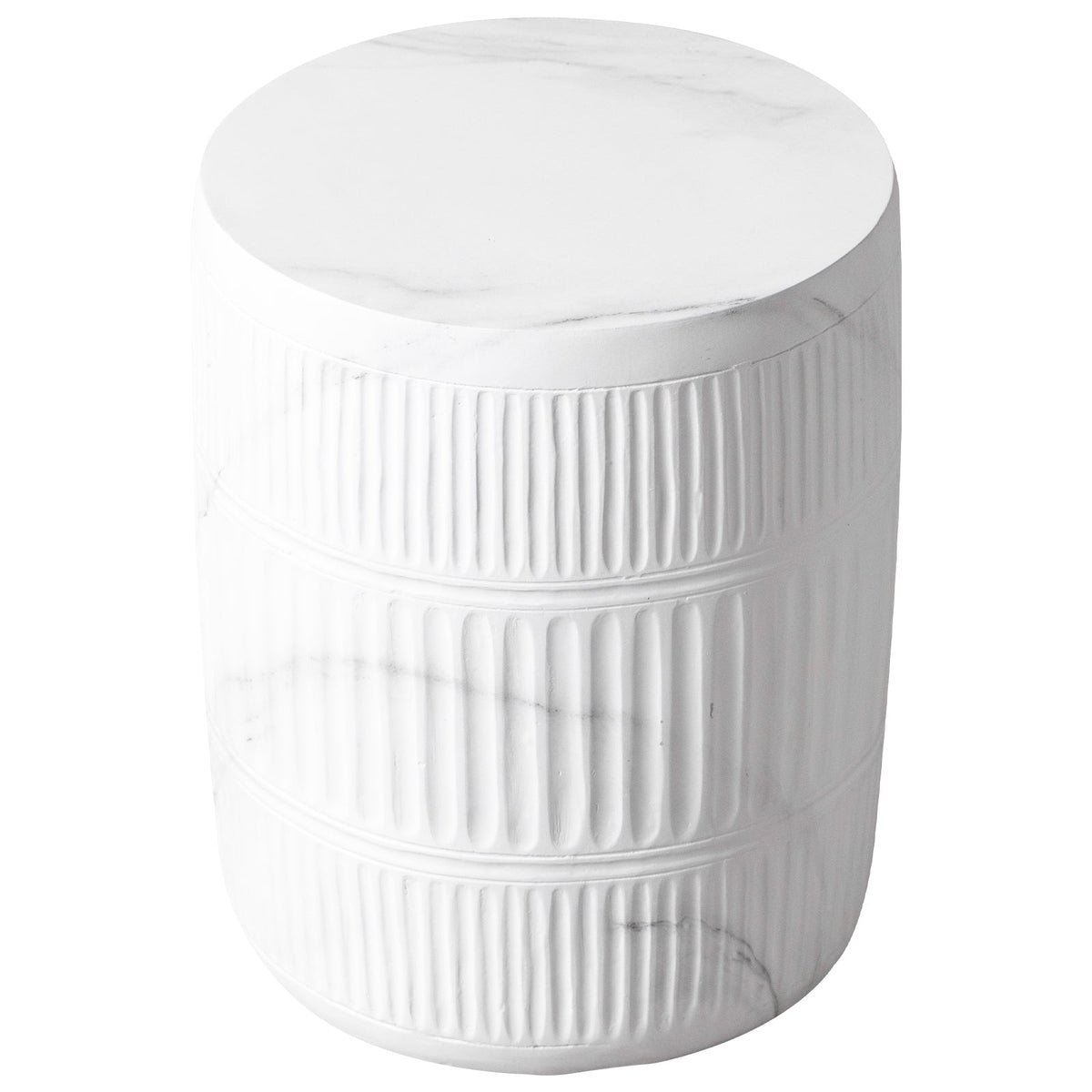 Perta Round Fiberstone End/Side Table Minimal Design