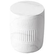 Perta Round Fiberstone End/Side Table Minimal Design