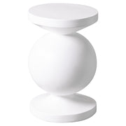 Pillar End/Side Table in Fiberstone Hourglass Design for Indoor and Outdoor