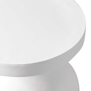 Pillar End/Side Table in Fiberstone Hourglass Design for Indoor and Outdoor