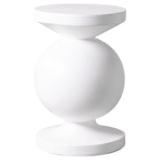 Pillar End/Side Table in Fiberstone Hourglass Design for Indoor and Outdoor