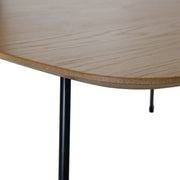 Pemborke Square Coffee Table with Oak Wood Table Top and Iron Frame - Elax Furniture