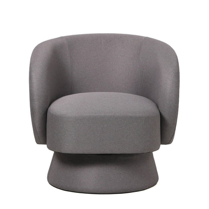 Raze Accent Chair Upholstered in Boucle/Linen/Velvet Armchair with Removable Round Base - Elax Furniture